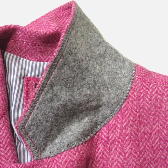 NWT J.Crew Bristol Blazer in Rose Pink English Wool Herringbone Jacket 6 $298 - Picture 4 of 9